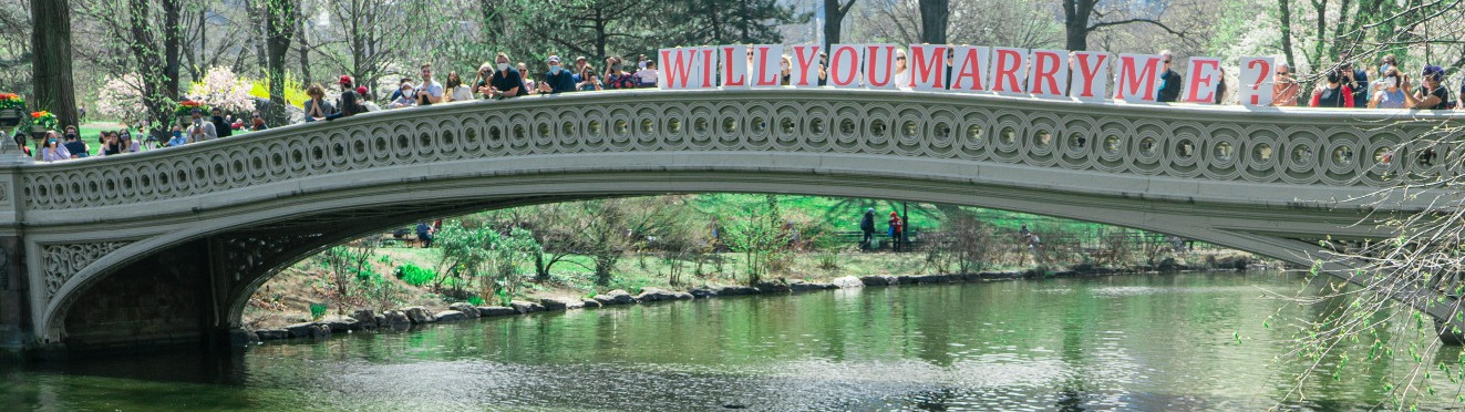 Surprise with a wedding proposal, but do not do it in person