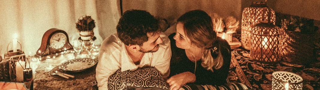 An intimate wedding proposal at home